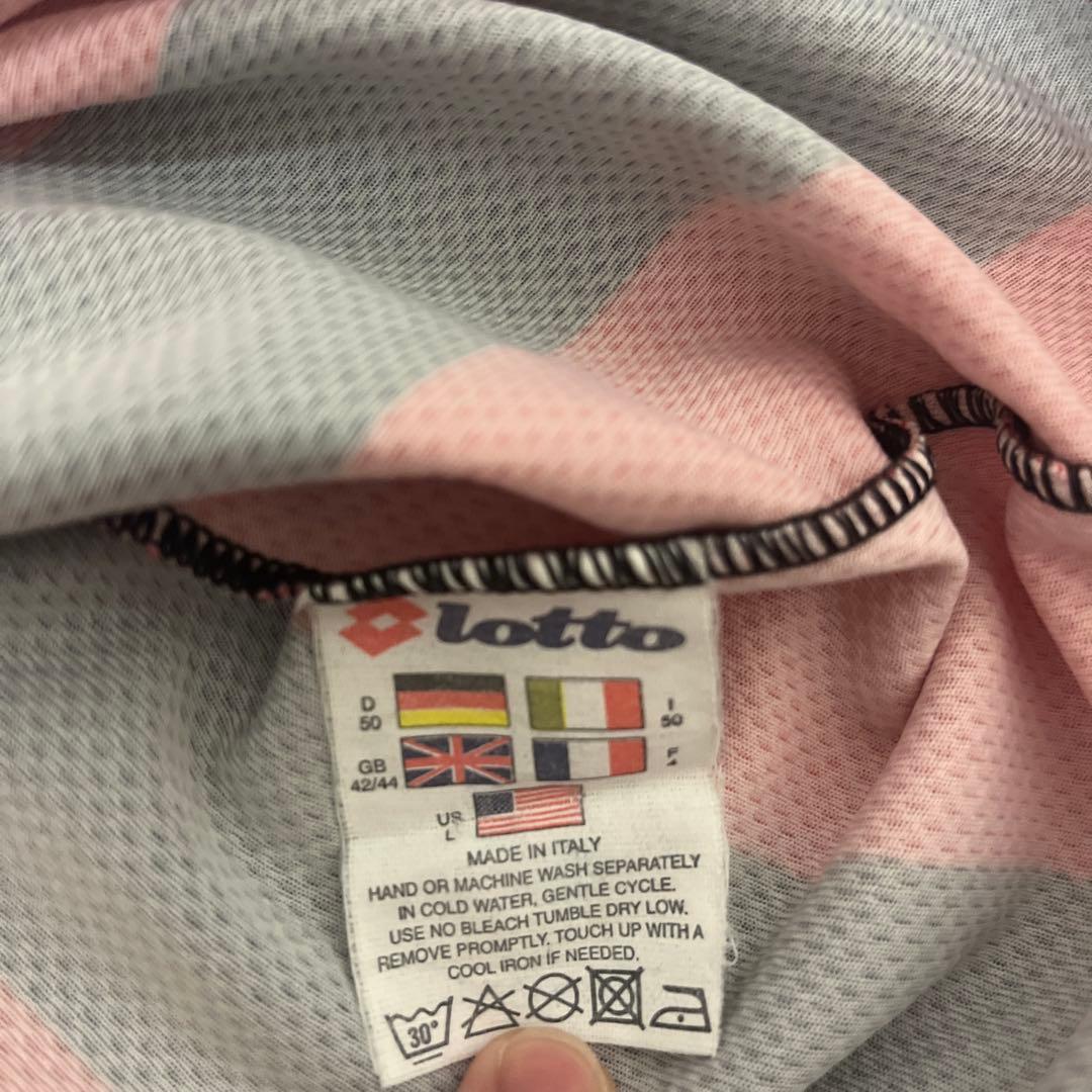 Milan A.C. シャツ Lotto 赤黒ストライプ