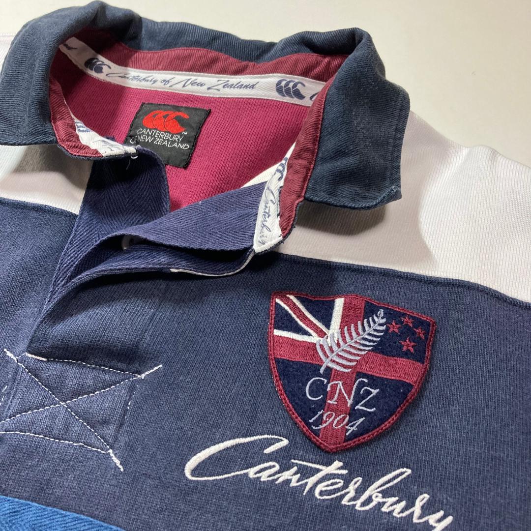 カンタベリー　ラガーシャツ　3L（2XL）　ポロシャツ　長袖　ボーダー　ラグビー