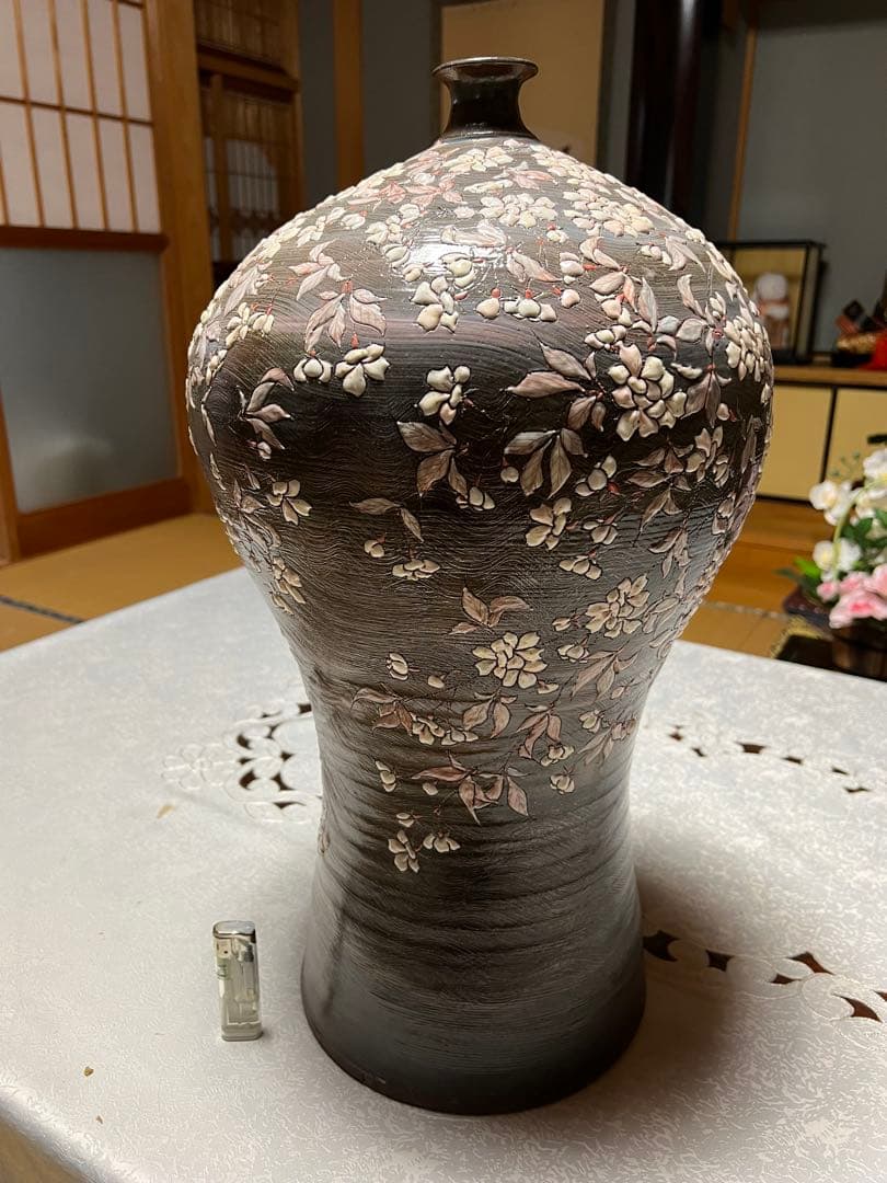 壺　桜模様