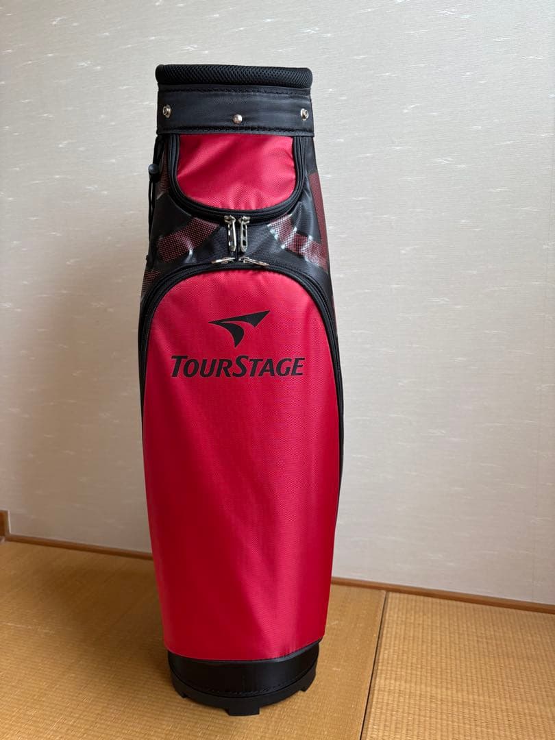 TOURSTAGEゴルフバック　ツアーステージ　赤✖️黒　新品未使用