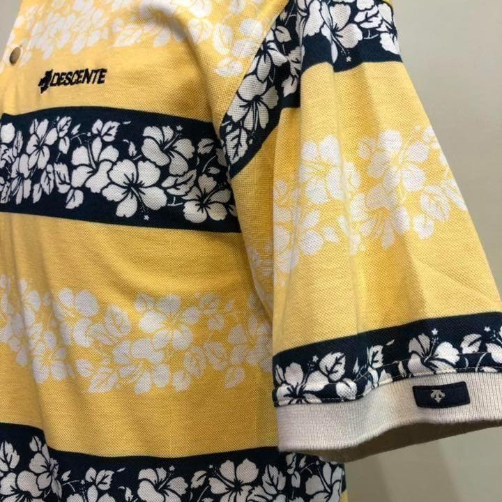 デサント ゴルフ スポーツ ポロシャツ 日本製 ボタニカル Sサイズ