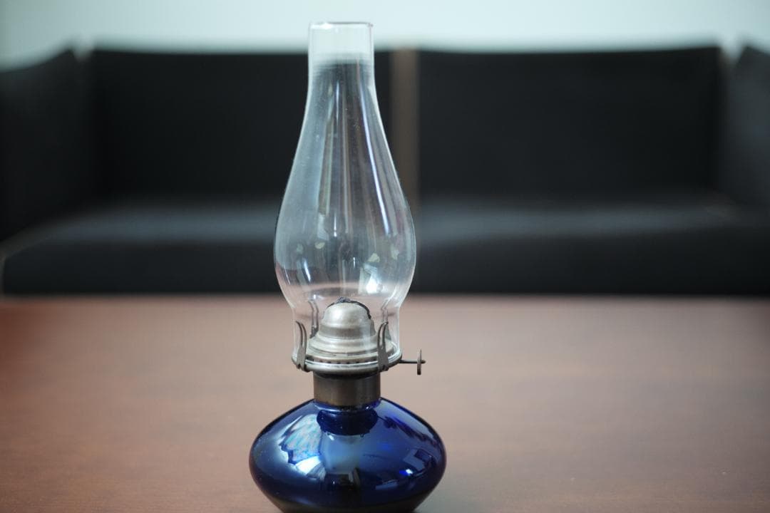 北一硝子 灯油ランプ　付属品完備