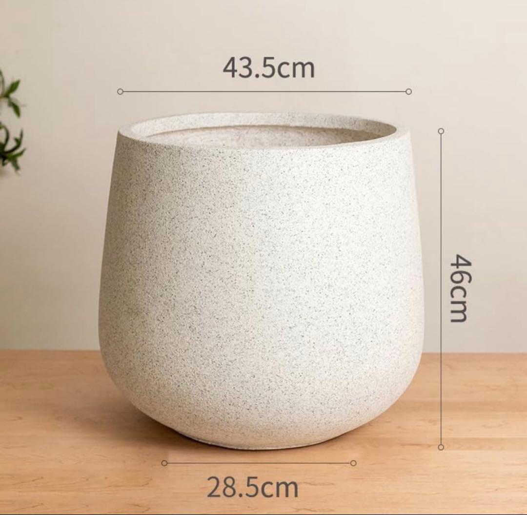 【新品】JUHAN  円形プランター ライトグレー