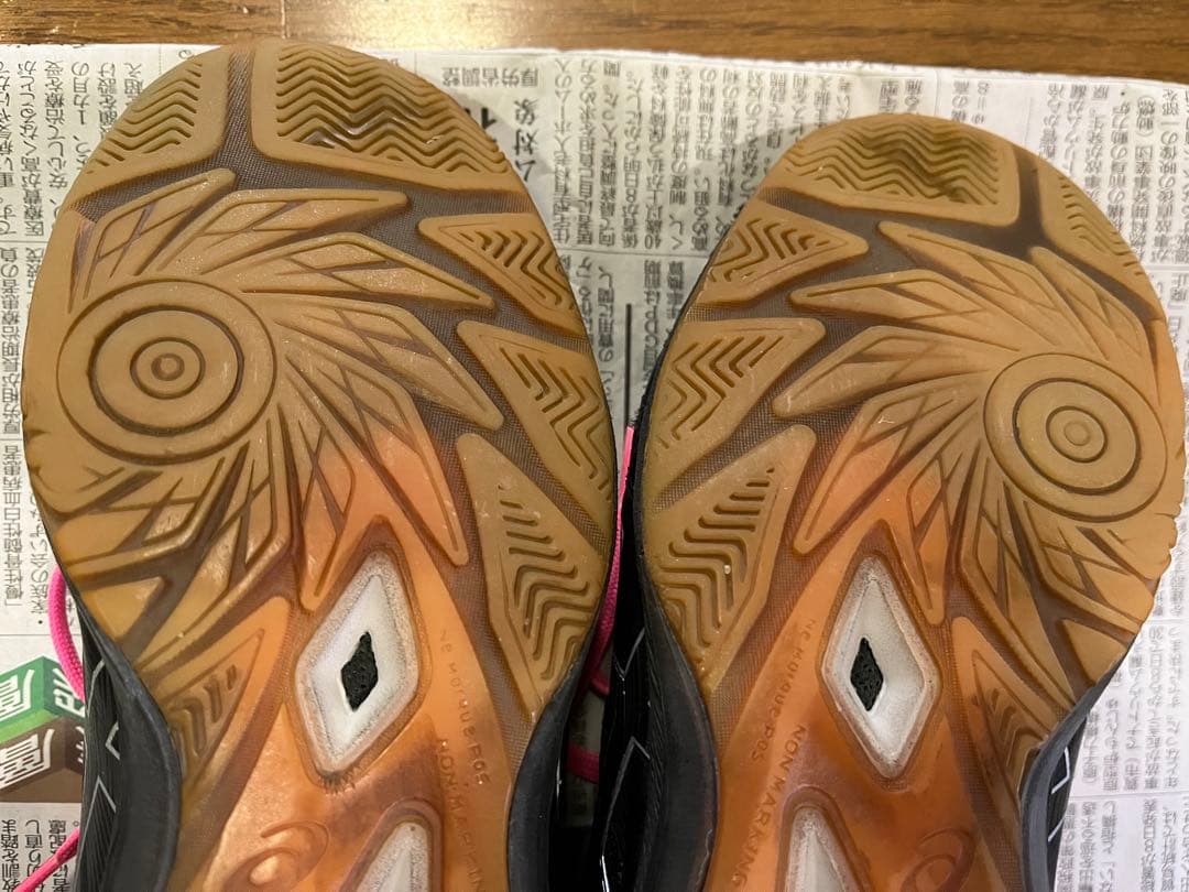 アシックスフットサルシューズデスタッキ K FF ブラック×ブラック24.0cm