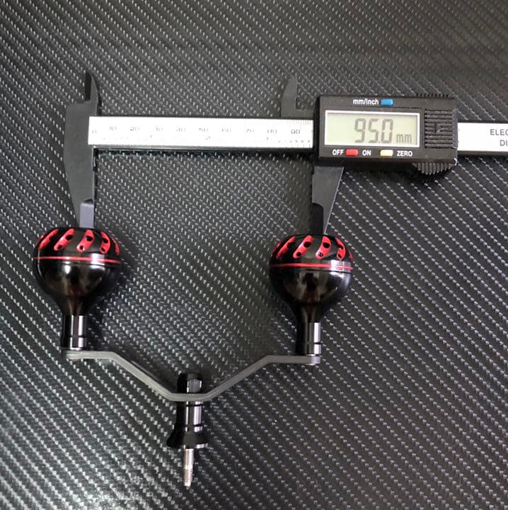 SHIMANO用スピニングリールカーボンダブルハンドル パワーハンドルノブセット
