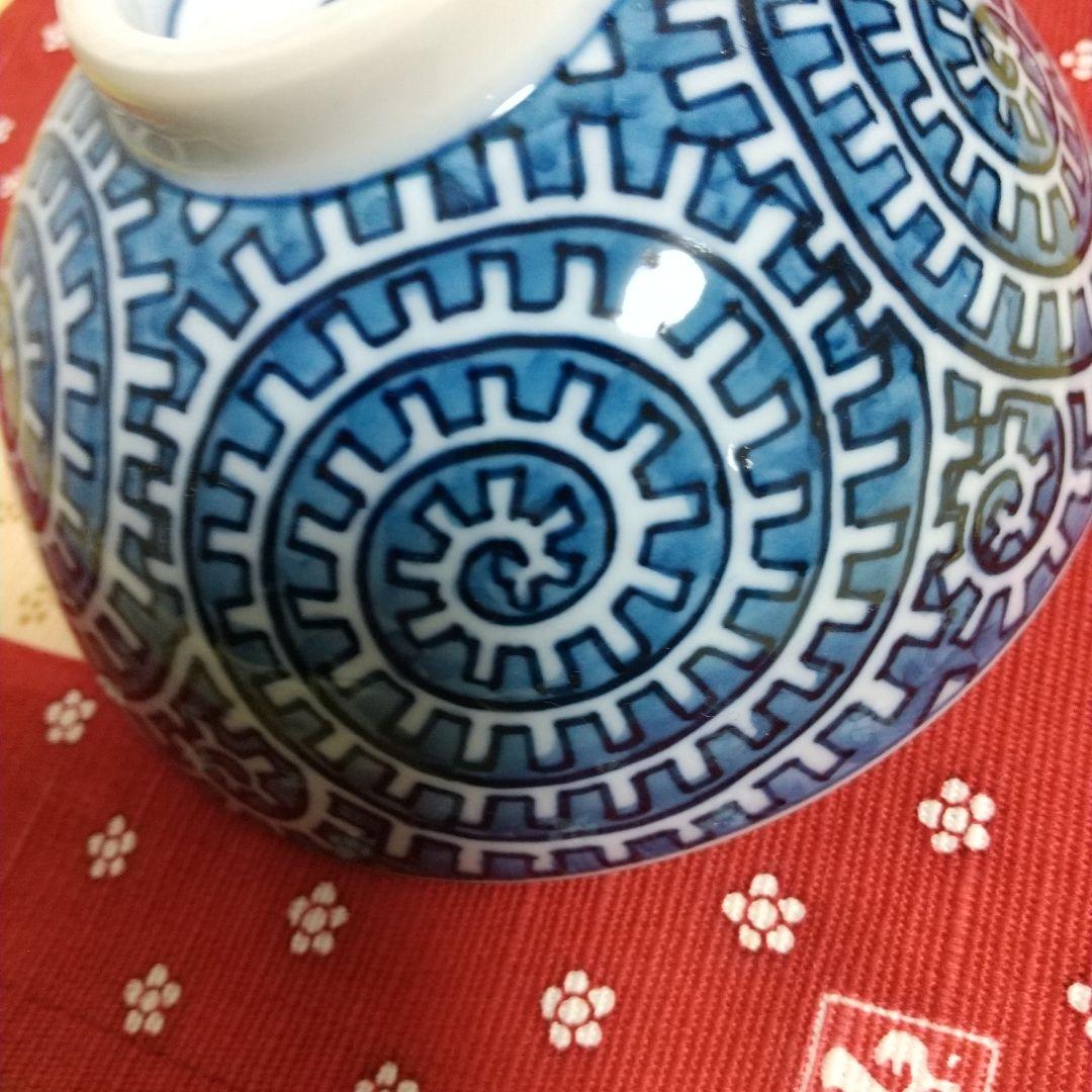 源右衛門窯☆染付章魚唐草濃 飯椀