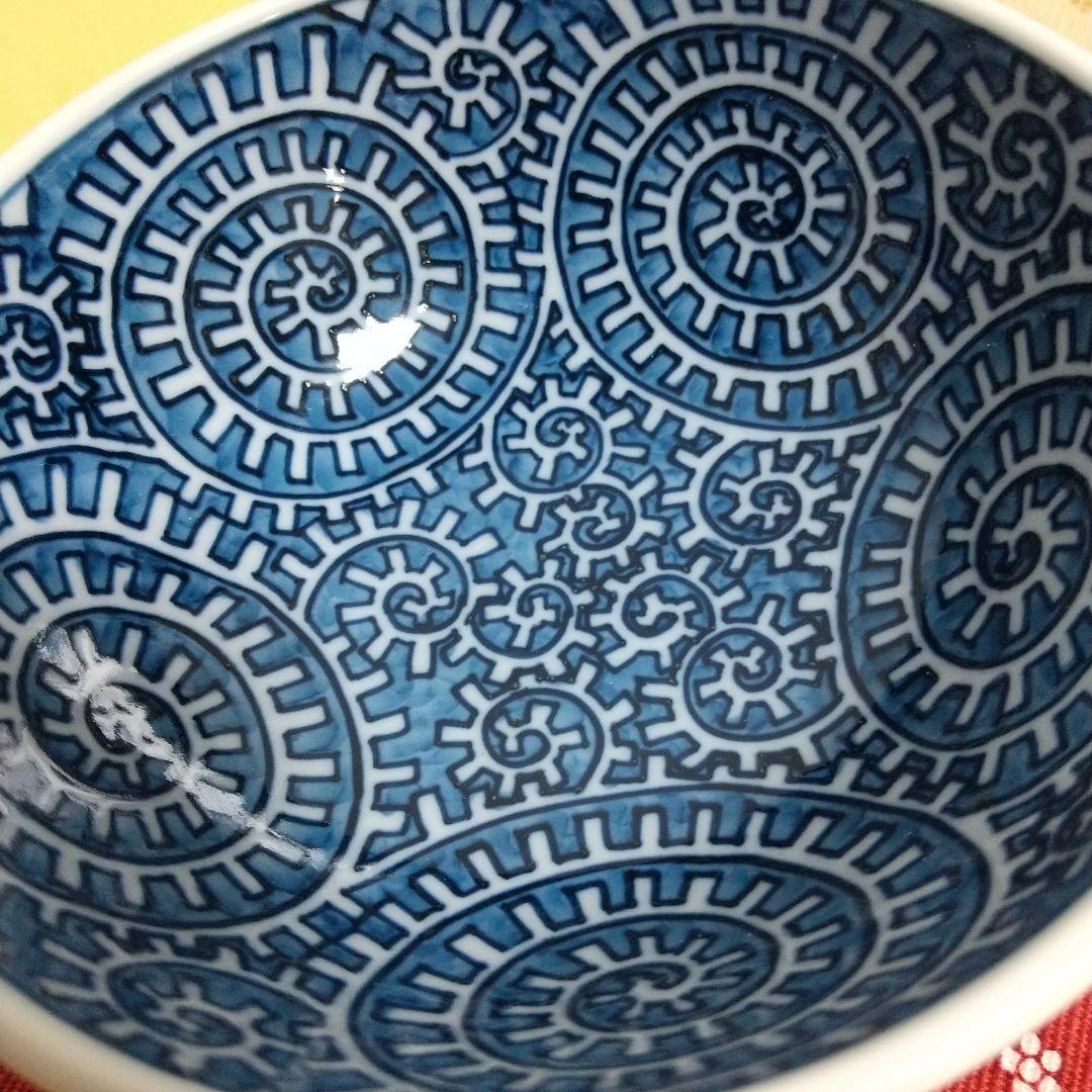 源右衛門窯☆染付章魚唐草濃 飯椀