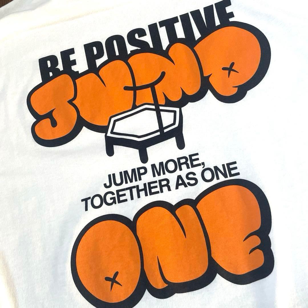 jump one バックロゴ　グラフティーTシャツ　オレンジ
