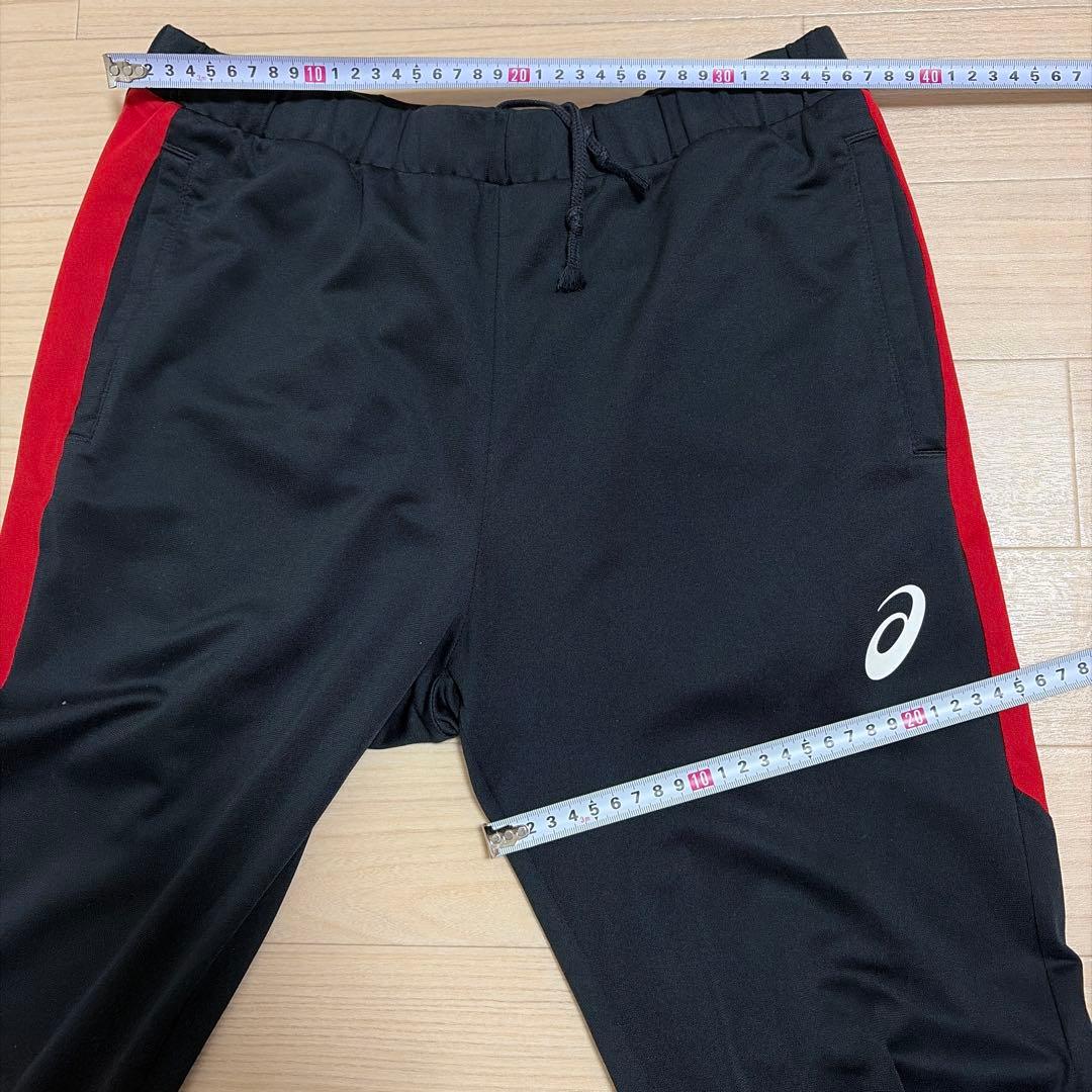 アシックス ジャージ ジャケット パンツ 上下 セットアップ L ブラック
