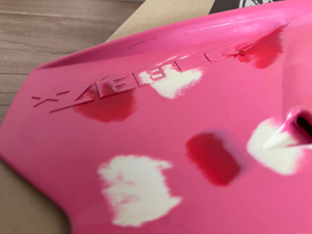 新品未使用　ZEBEC♡ゼベック フィン ドットローズピンク ボディボード　M