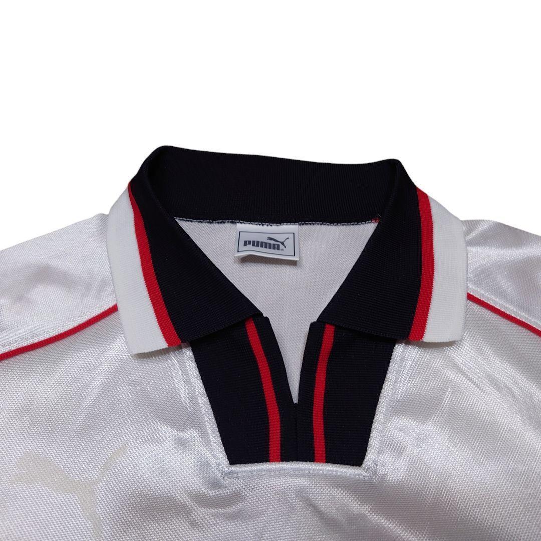 90s PUMA　ナンバリングビッグプリントゲームシャツ襟付きユニフォームプーマ