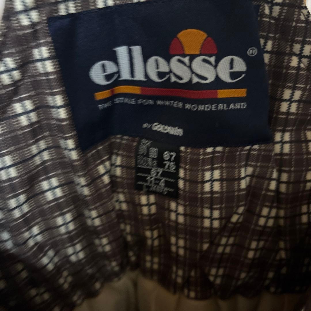 ellesse スキーウェア Lサイズ アイボリー/ブラウン