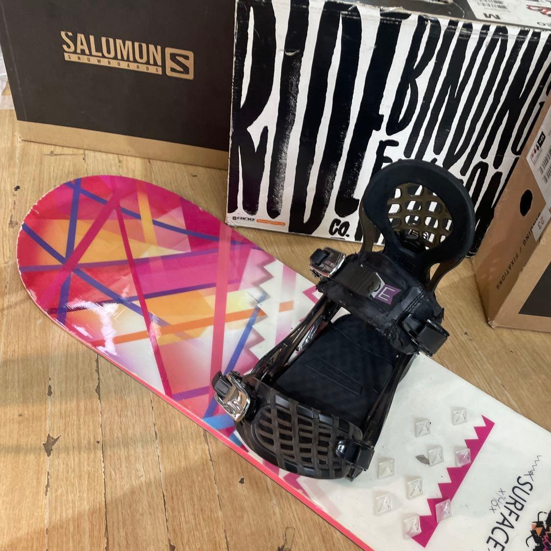 SALOMON×RIDE　サロモン　ライド　バイン付　スノーボードセット
