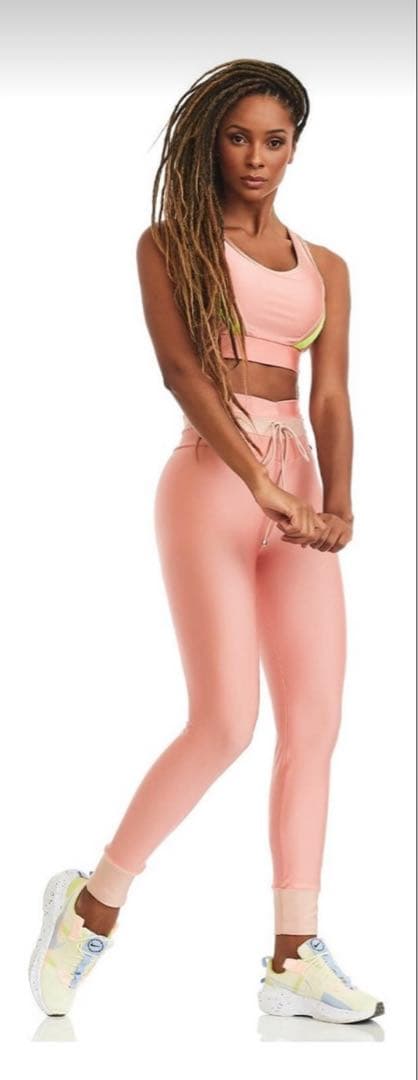 CAJUBRASILヨガウェア上下セット ×2✨ネイビー ピンク ストライプ新品