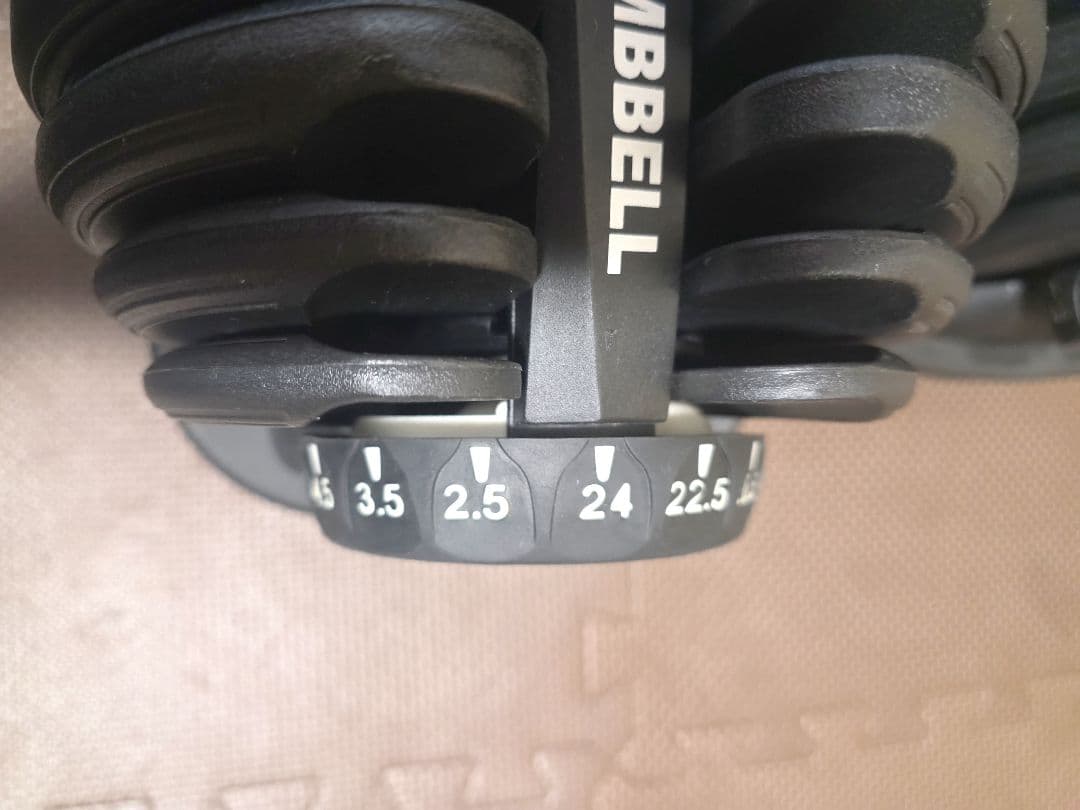 美品　24キロ　DUMBBELL 可変式ダンベル 1個セット　②