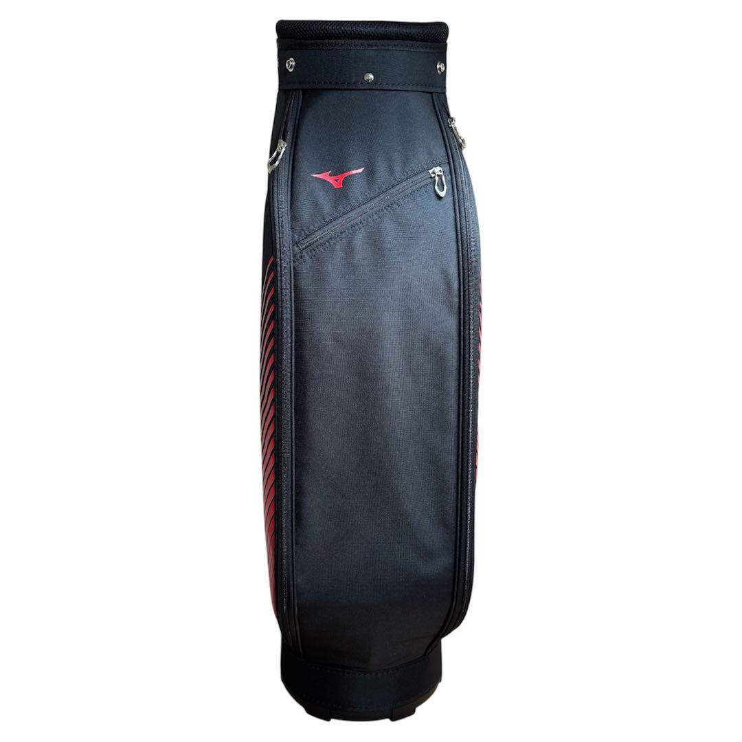 【極美品】MIZUNO ゴルフキャディバッグ 9.0型 ブラック×レッド
