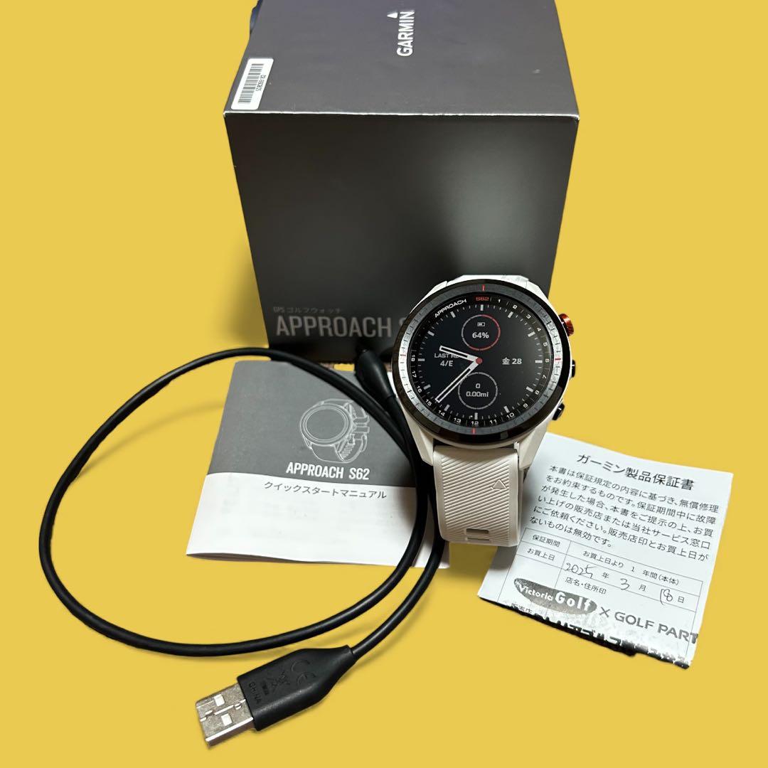Garmin ガーミン Approach S62 ホワイト GPSゴルフウォッチ