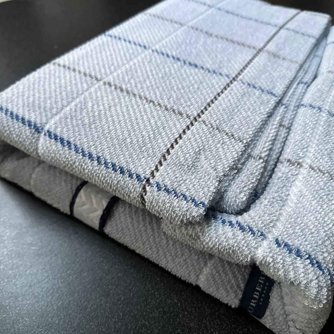 バーバリー　タオルケット　ブルー系【未使用】
