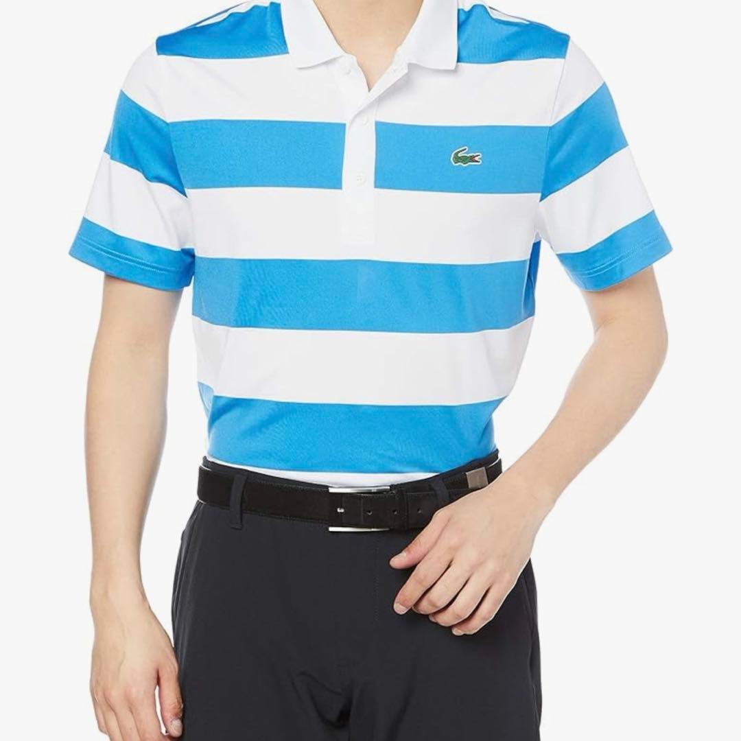 【新品未使用】LACOSTE（ラコステ）ゴルフウェア ストライプ ポロシャツ