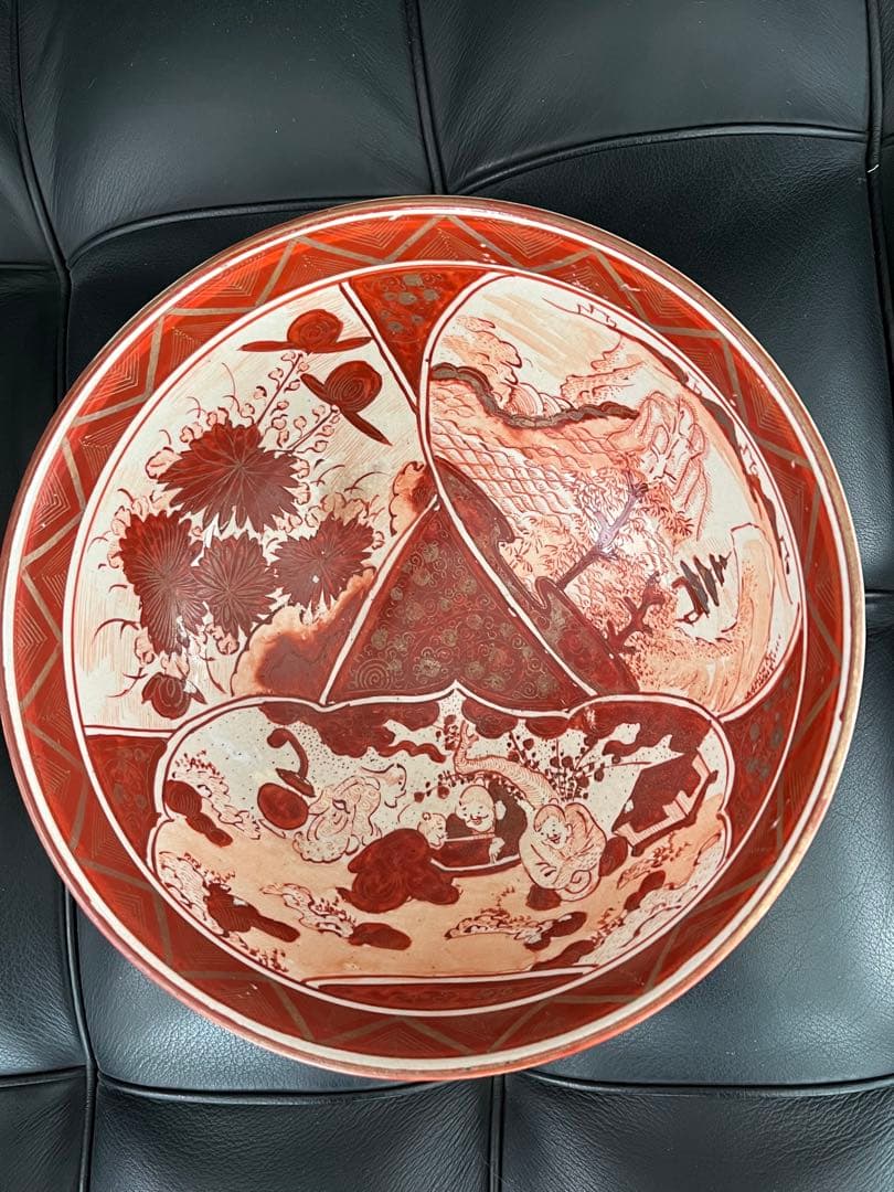 古九谷の赤絵大鉢