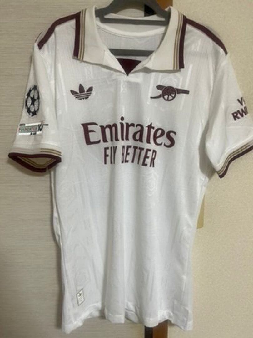 【新品未使用】スビメンディ　アーセナル　選手仕様　CL仕様　サード　ユニフォーム