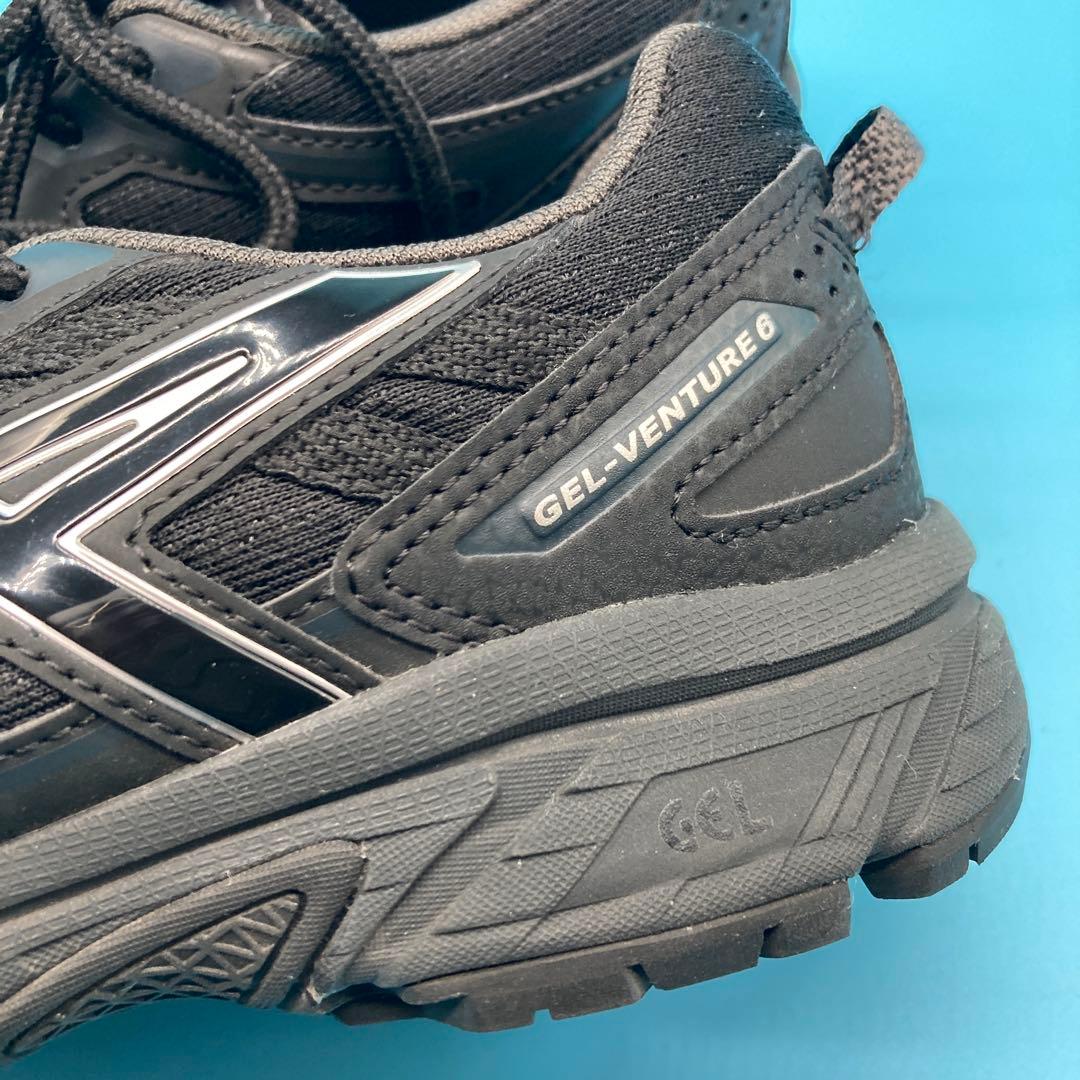 【美品】ASICS アシックスGEL-VENTURE6 23.5cm黒ランニング