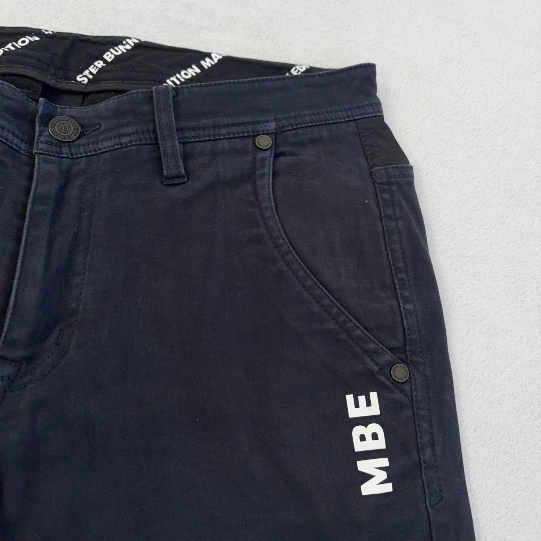 【マスターバニーエディション】ゴルフパンツ ストレッチ スキニー ロゴ 黒系 3