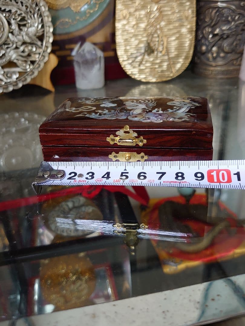 開運 龍 龍神 龍螺鈿小物入【木製品】