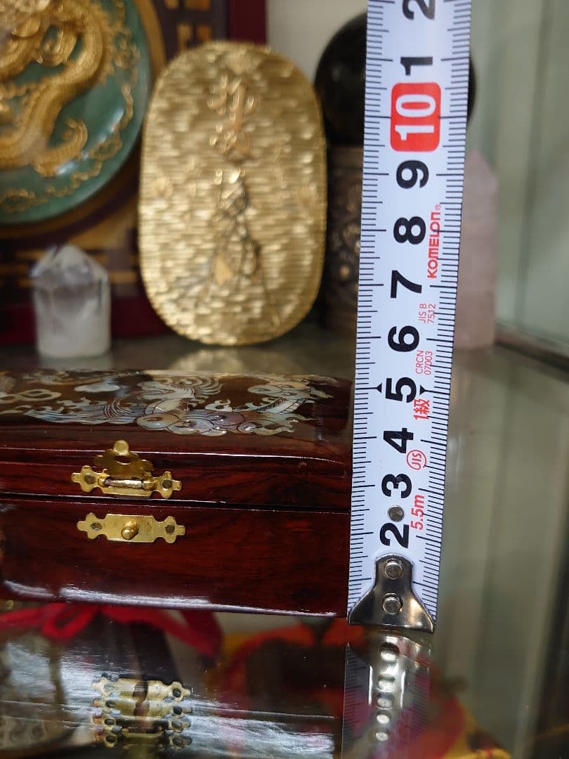 開運 龍 龍神 龍螺鈿小物入【木製品】