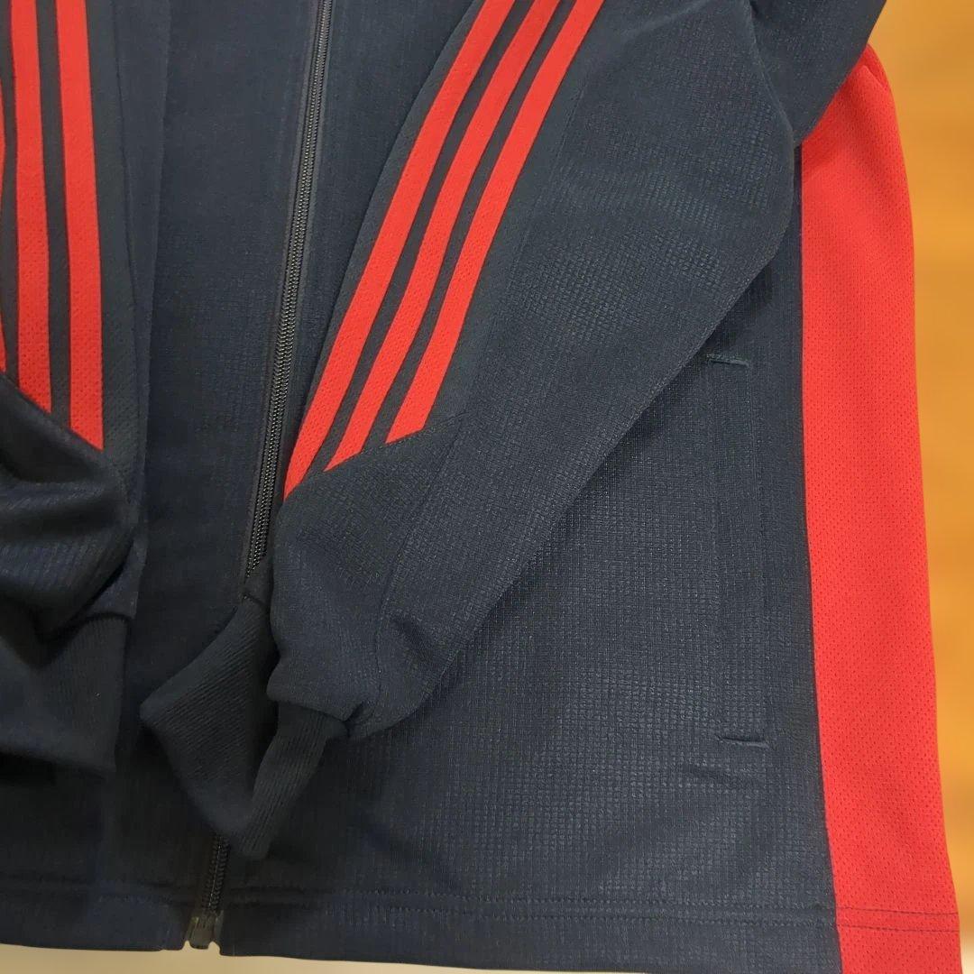 adidas ネイビー/レッド ジャージ/ハーフパンツセット XL 未使用近い！