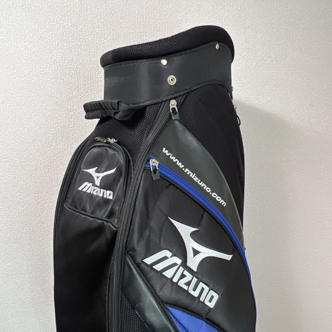 ミズノ MIZUNO キャディバッグ ゴルフバッグ ブラックブルー 5分割 9型