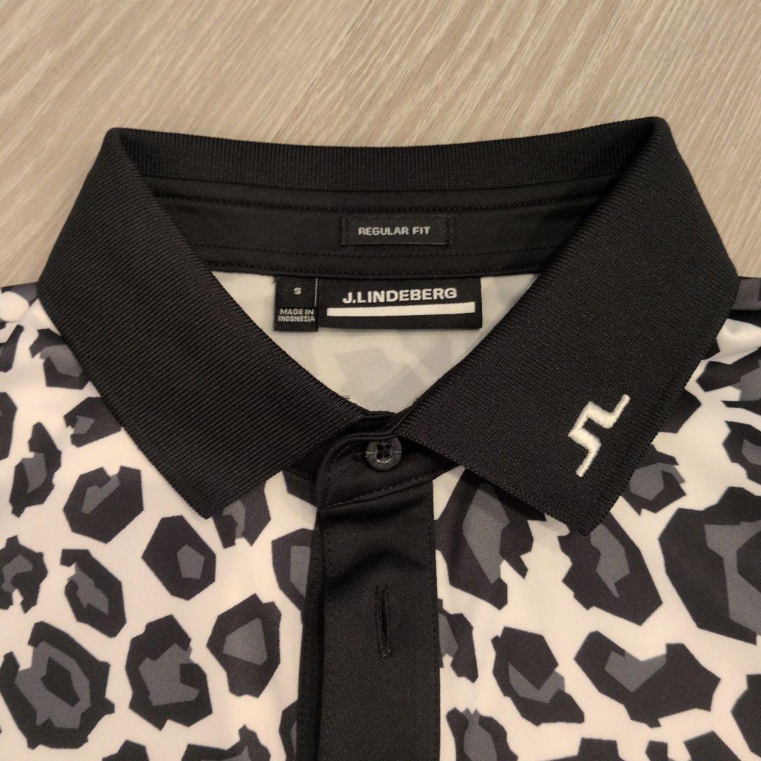【S】J.LINDEBERG レオパード柄 ポロシャツ 豹柄　レア