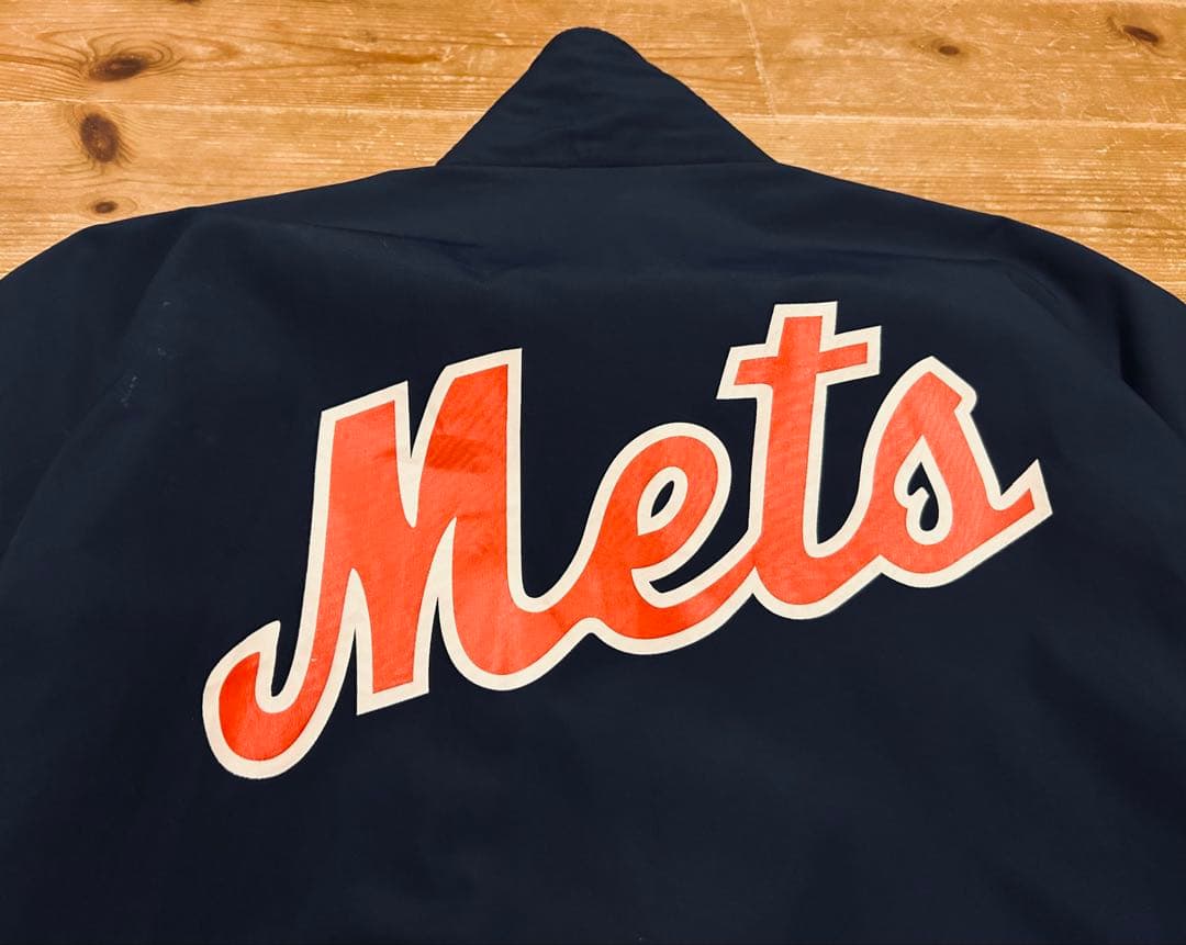 スタジャン 古着 90s Mets メッツ XL ネイビー 美品 ジャケット 紺