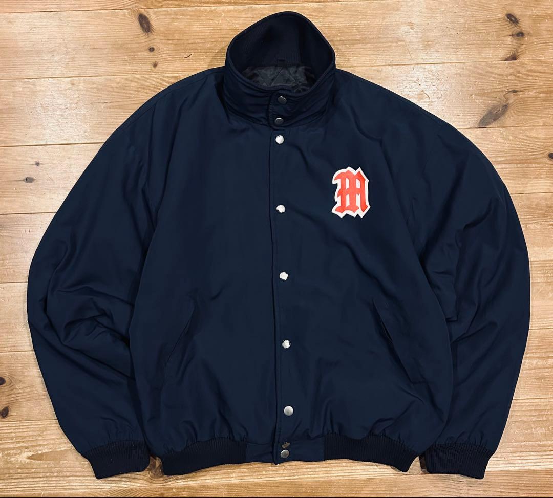 スタジャン 古着 90s Mets メッツ XL ネイビー 美品 ジャケット 紺