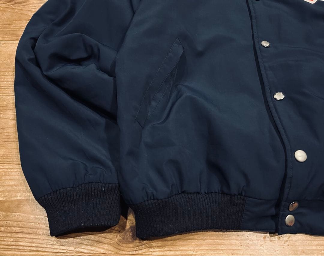 スタジャン 古着 90s Mets メッツ XL ネイビー 美品 ジャケット 紺