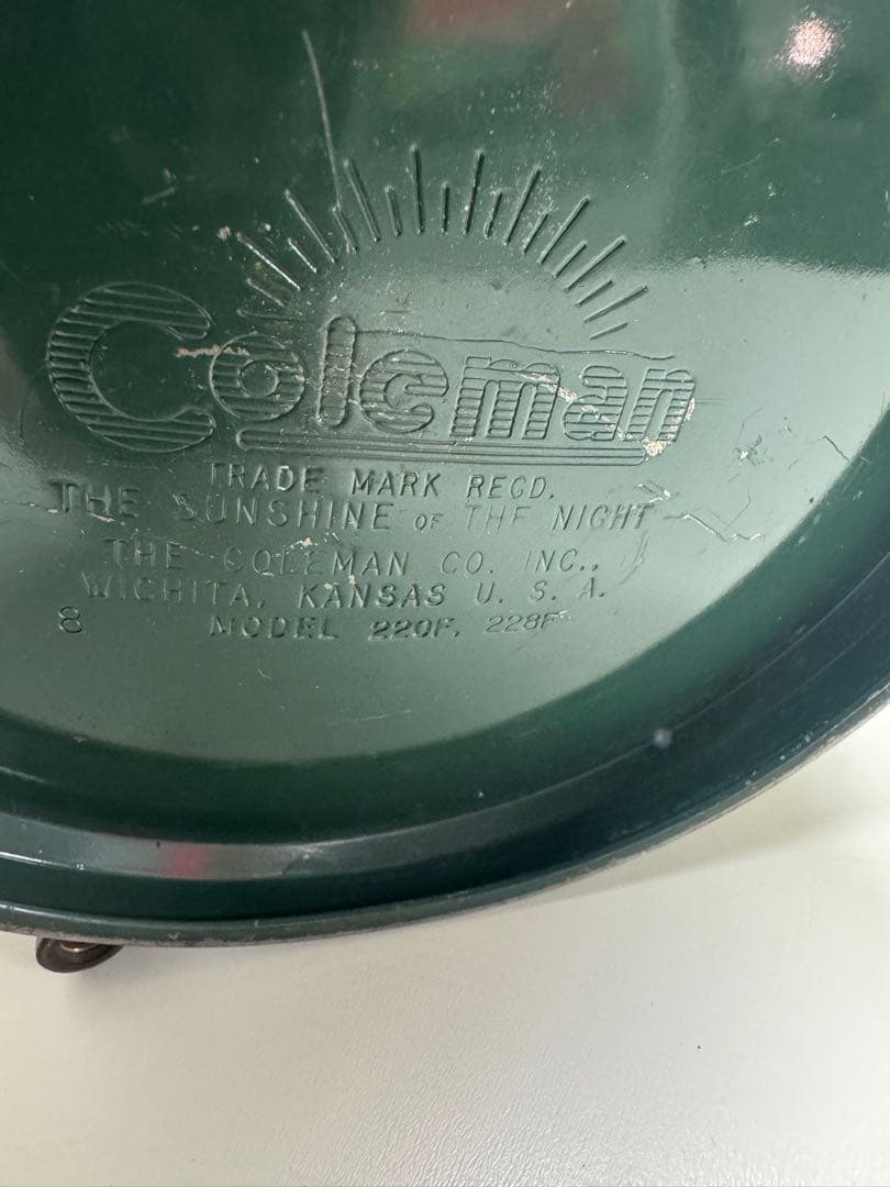 Coleman コールマン 220F ビンテージランタン PYREXグローブ
