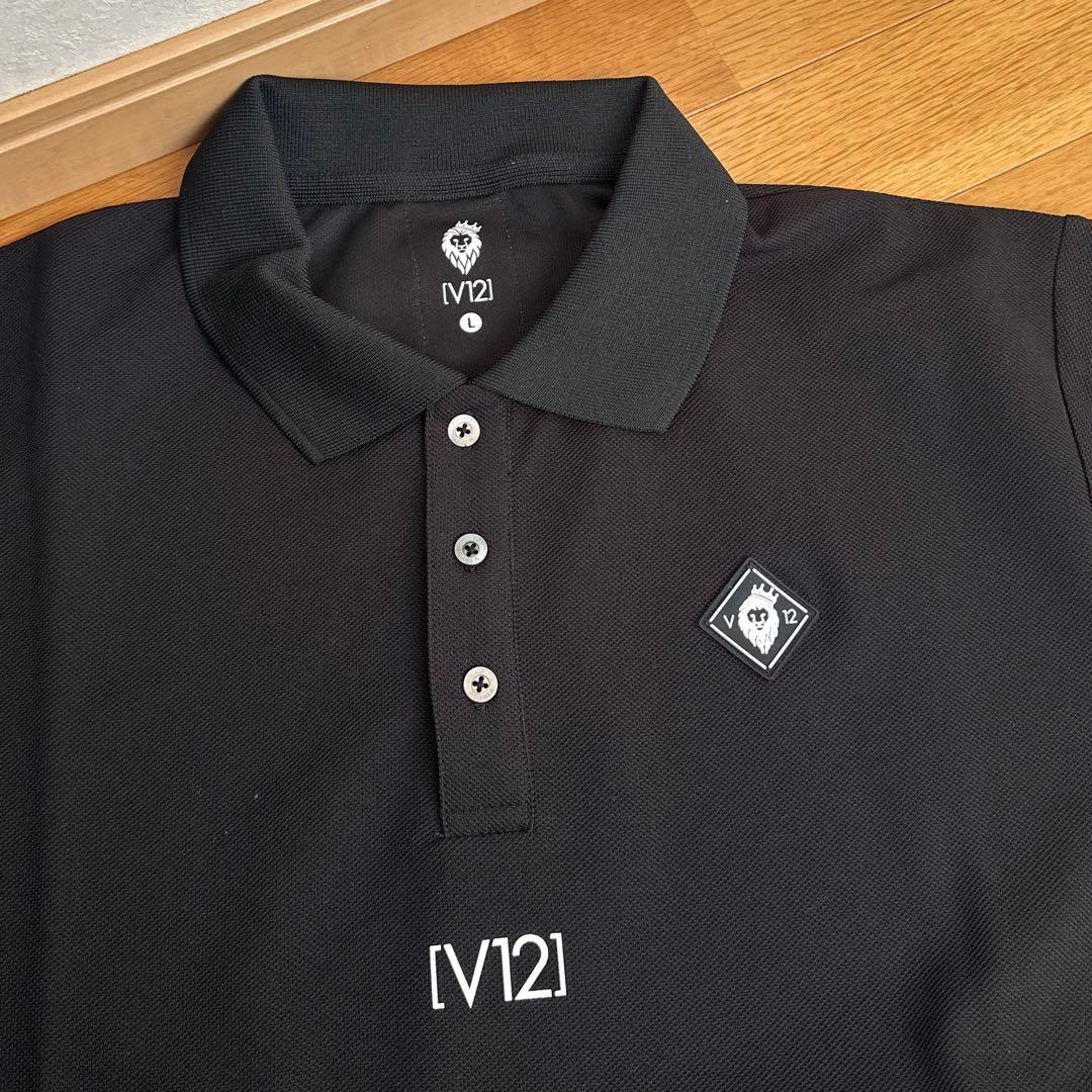 V12　B/LINE L/S POLO　ロングスリーブポロシャツ　L