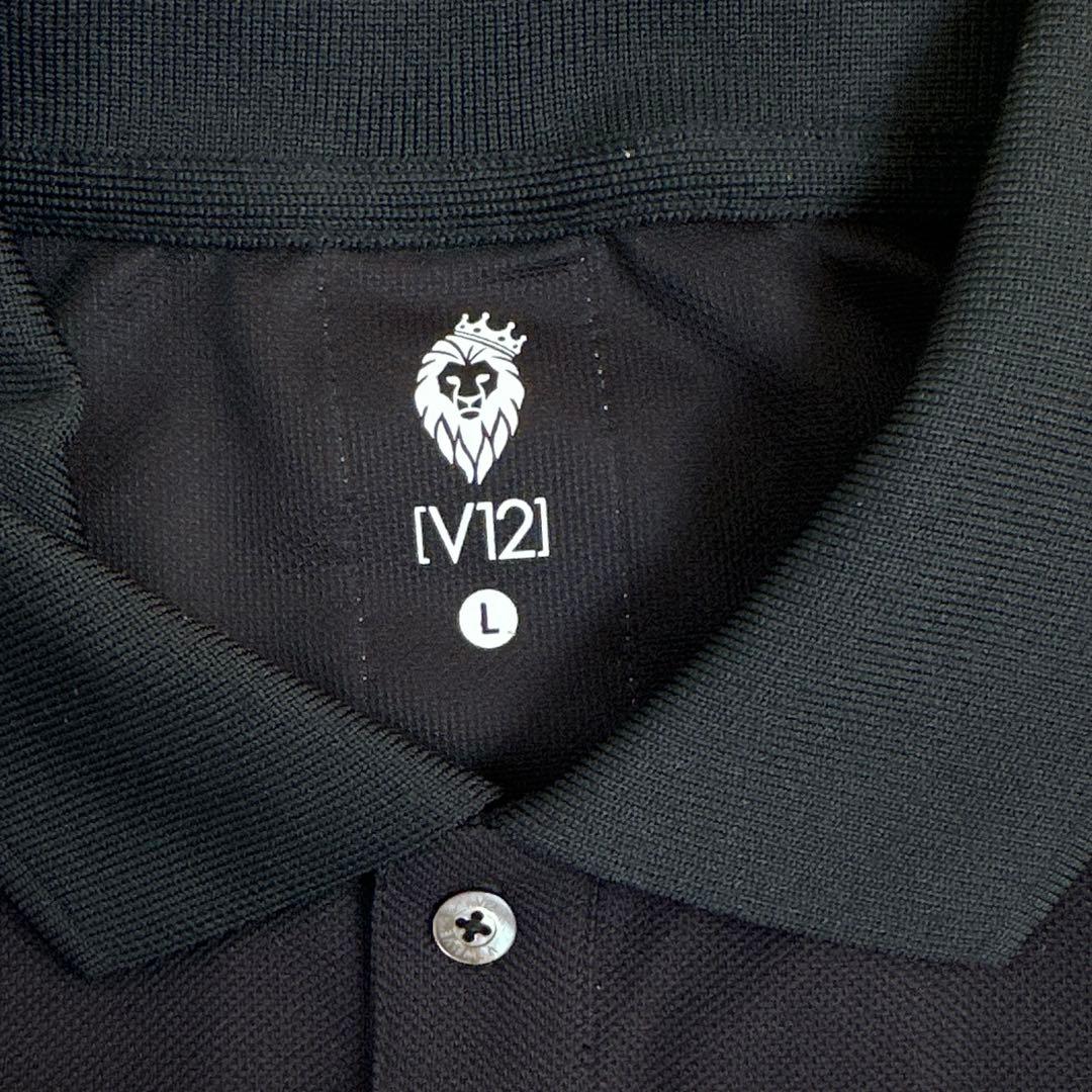 V12　B/LINE L/S POLO　ロングスリーブポロシャツ　L