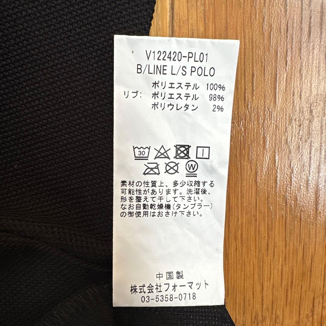 V12　B/LINE L/S POLO　ロングスリーブポロシャツ　L