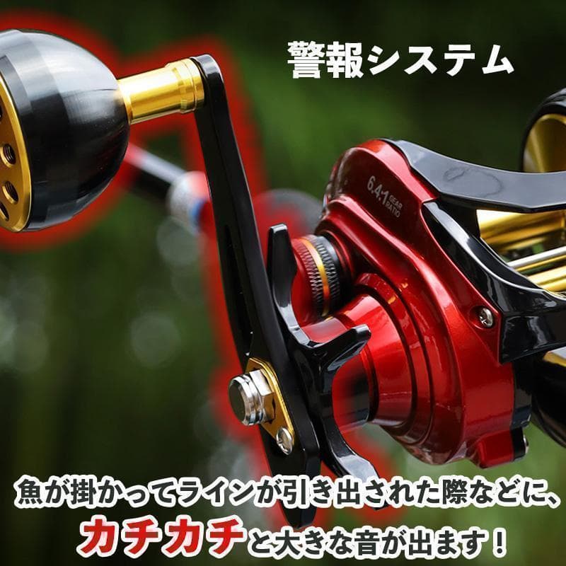 YU281右 ベイトリール 釣りリール 深溝スプール ラインアラーム警報システム