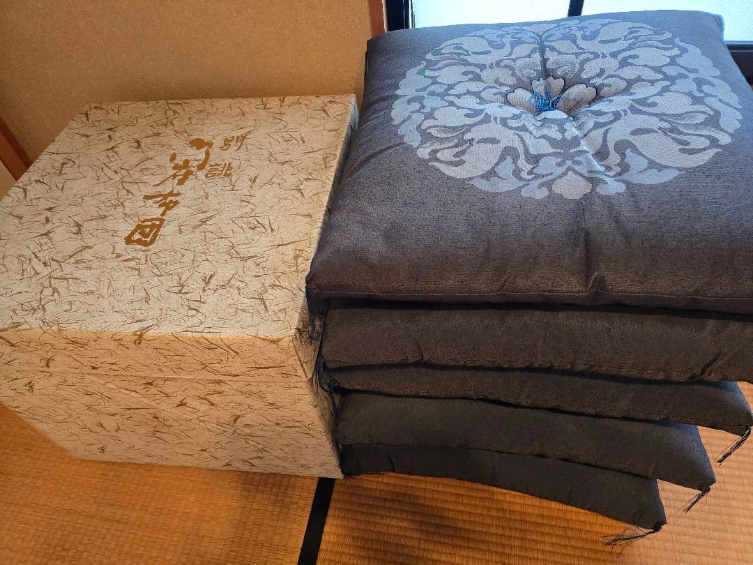 高級紬座布団５枚セット