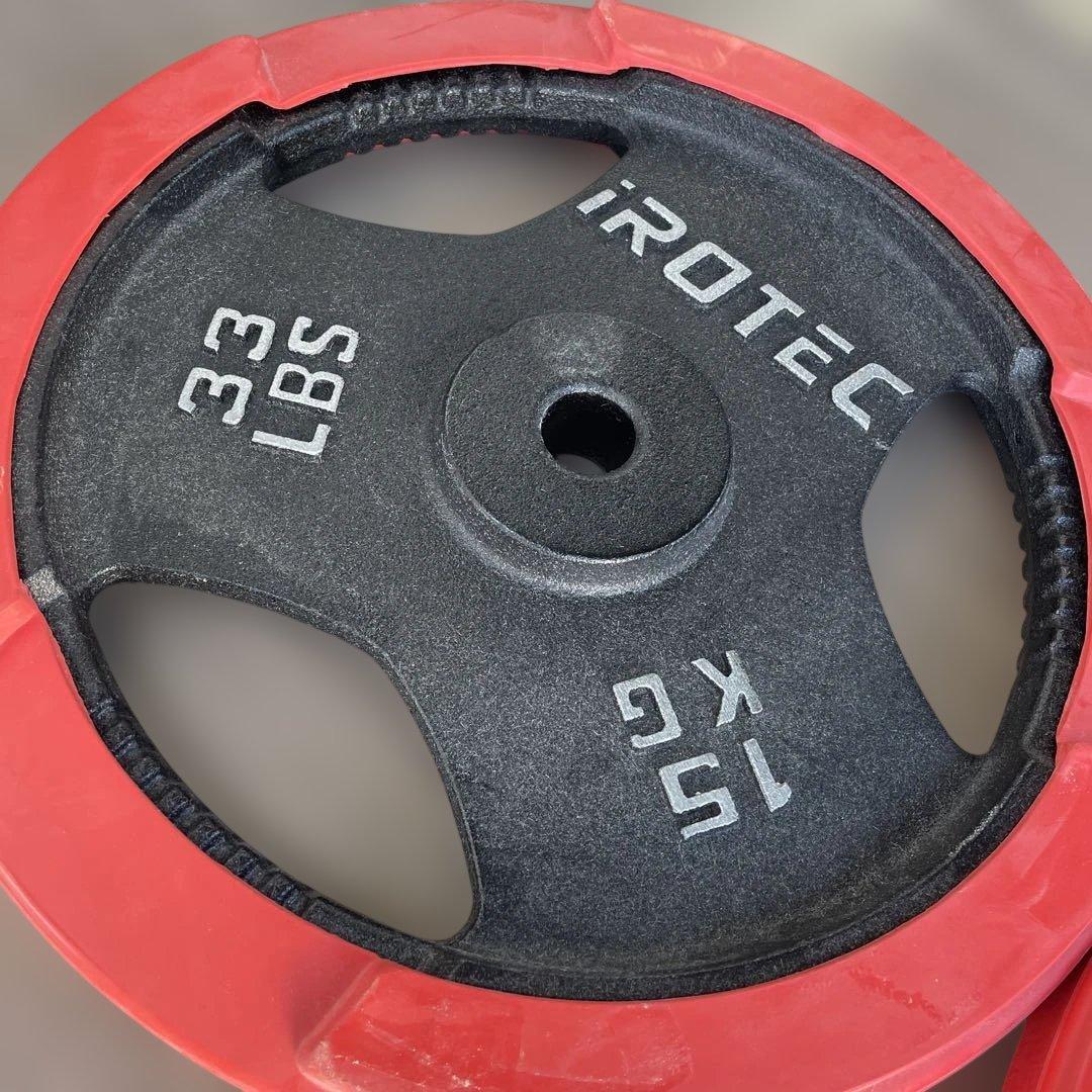 iROTEC ダンベルプレート 33 lbs 2枚セット 15kg