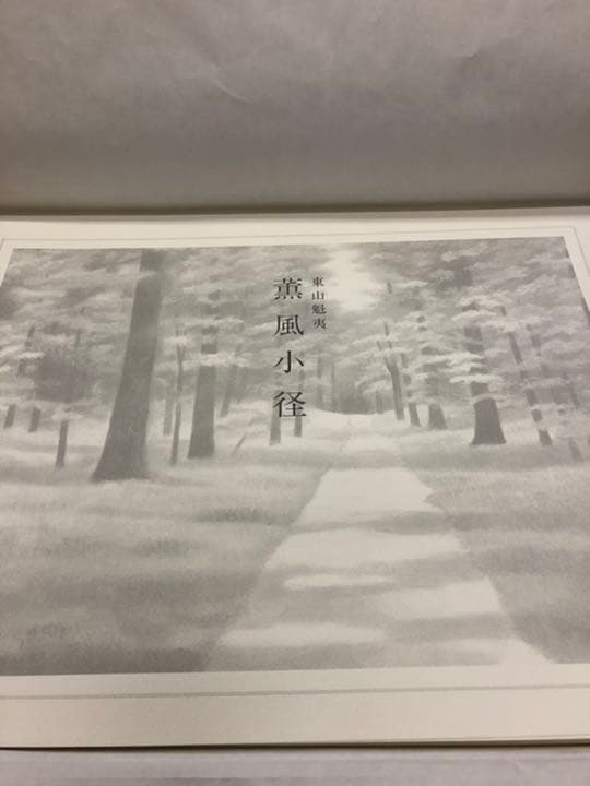東山魁夷　薫風小径　リトグラフシート　版画　日本画