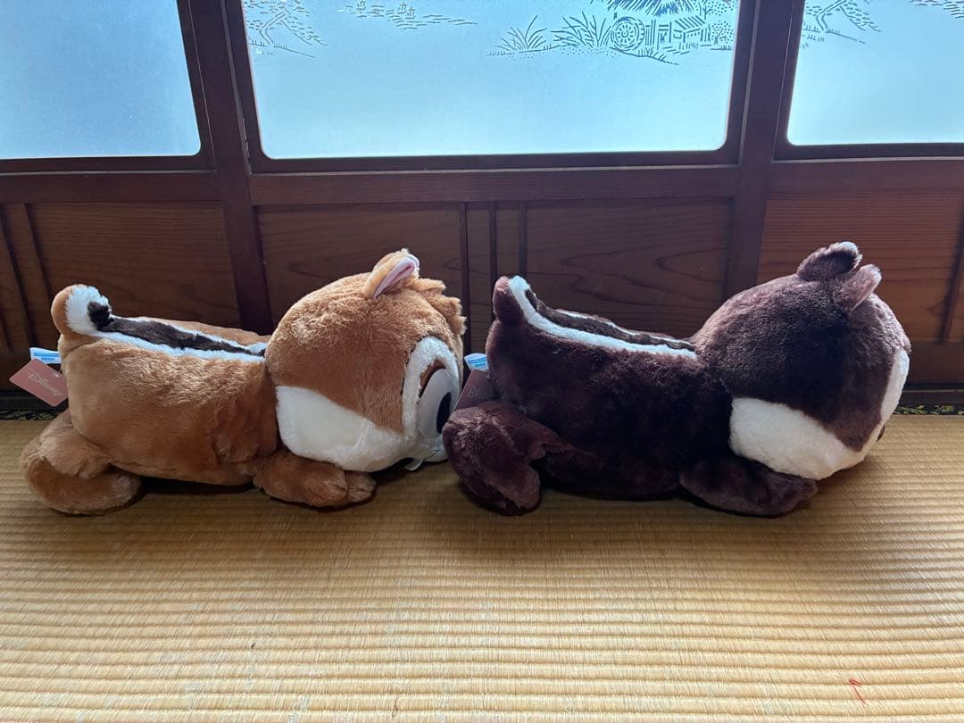 ギガジャンボ寝そべりぬいぐるみ デール&チップ赤いほっぺぬいぐるみ2体セット