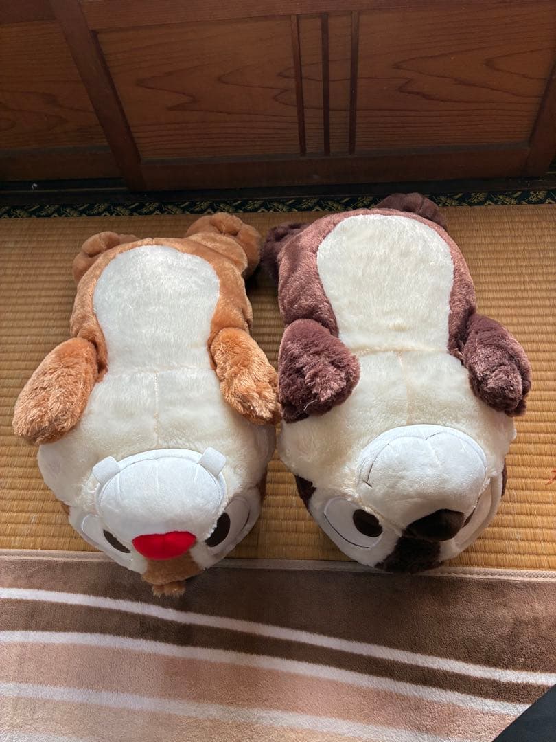 ギガジャンボ寝そべりぬいぐるみ デール&チップ赤いほっぺぬいぐるみ2体セット