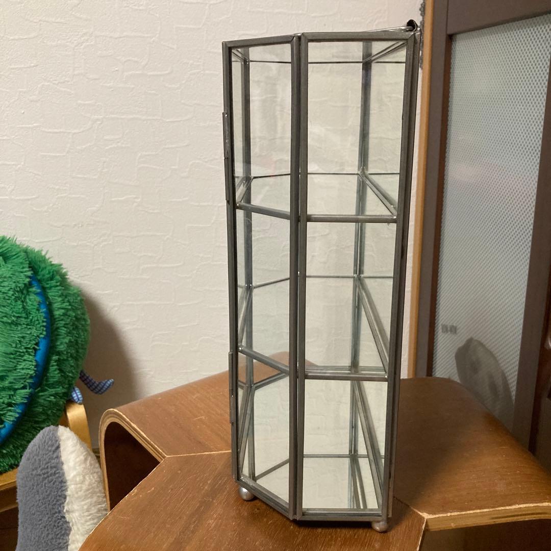 ガラス製コレクションボックス 約27cm