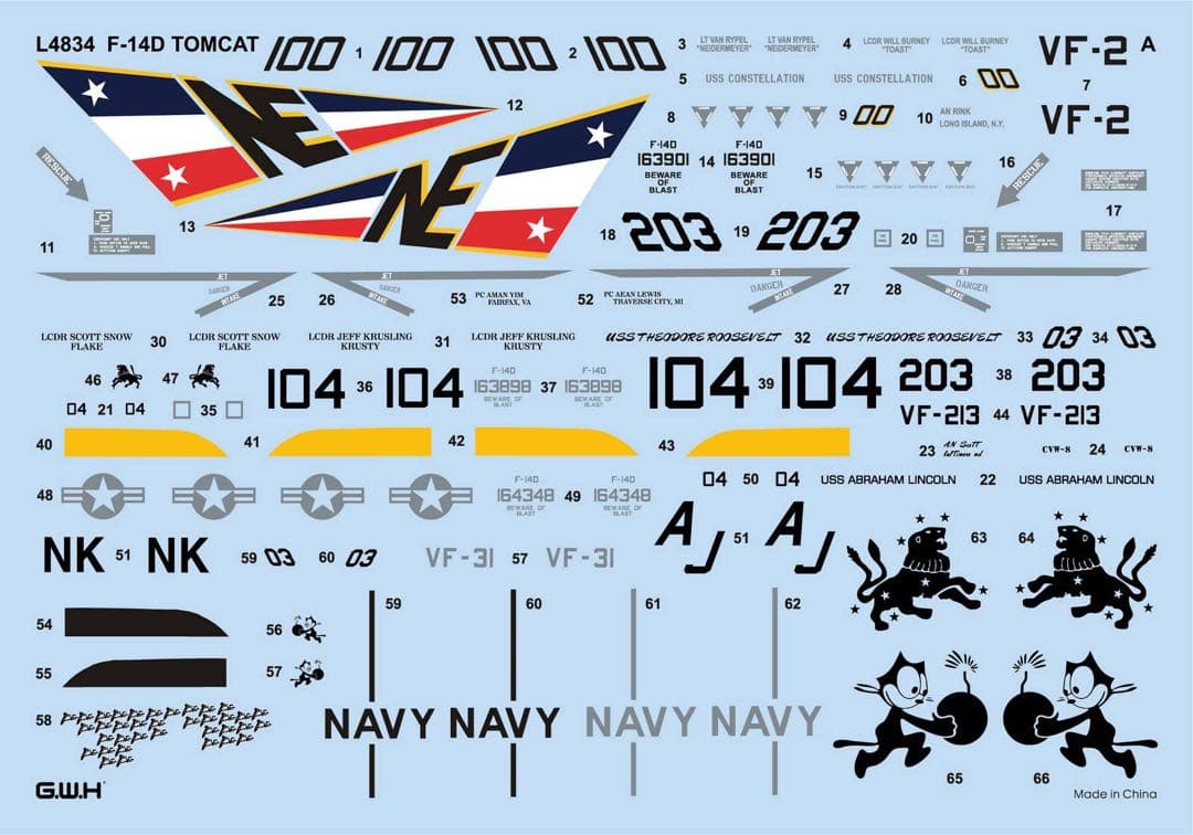 1/48米海軍 F-14D 艦上戦闘機　グレートウォールホビープラモデル