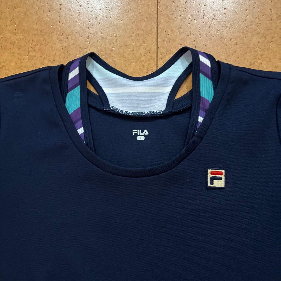 新品　未使用　L セットアップ　FILA セットアップ　上下　紺