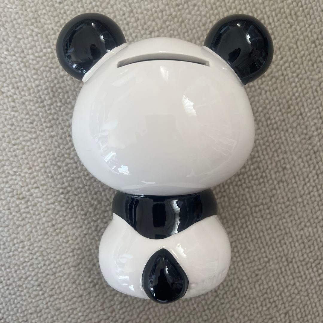 昭和レトロ　内藤ルネ　ルネパンダ貯金箱　花束付き　当時物