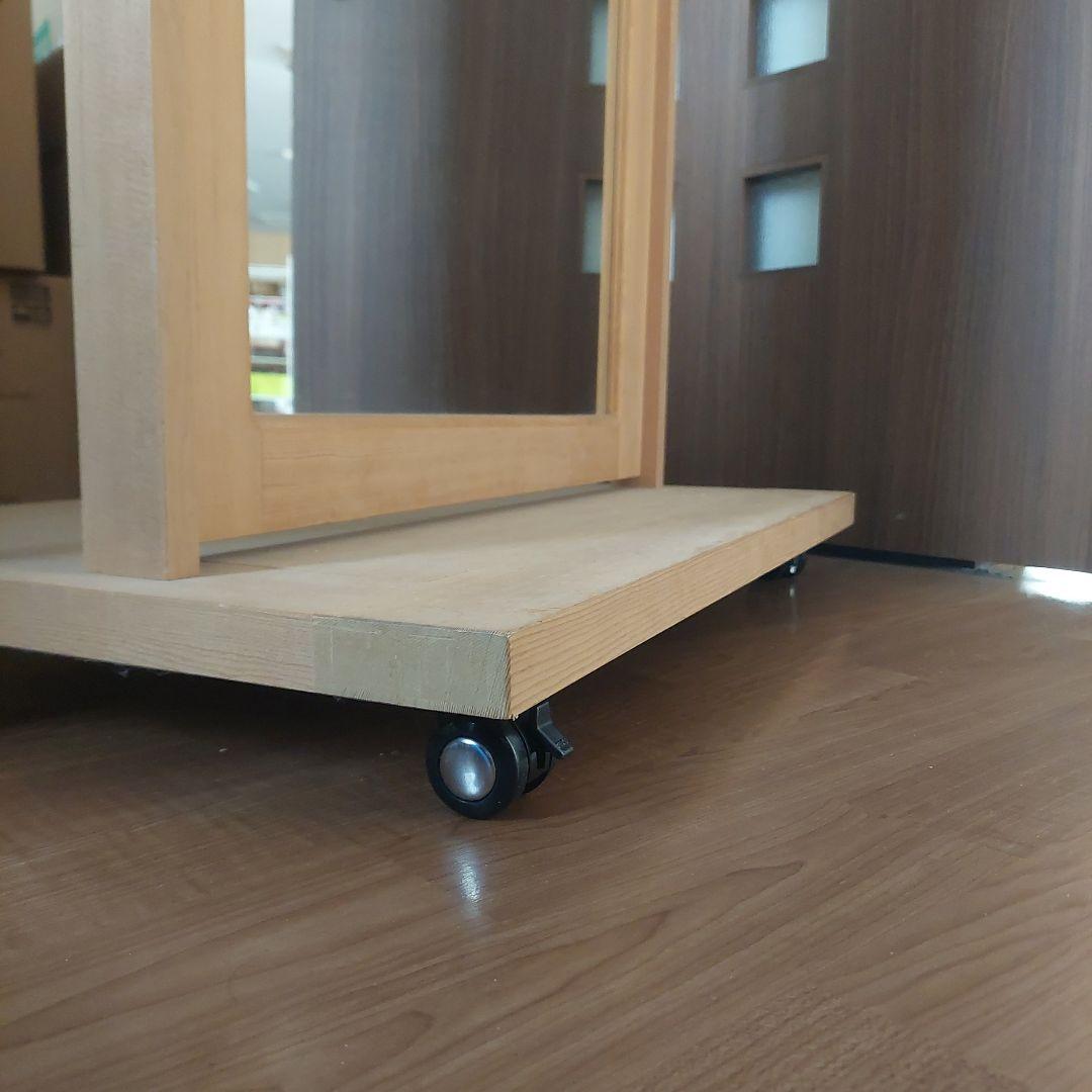 ナチュラル木製スタンドミラー 3つあります